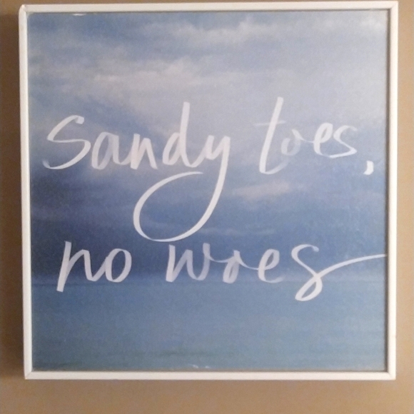 Ocean/Beach Quote Canvas Art Pictures Size 12X12 with Zyl Frame - Picture 2 of 7